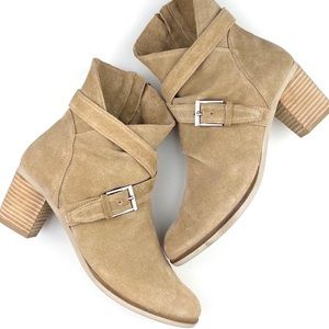 🎉MATISSE Harper Suede Leather Tan Ankle Bootie Boots - 9